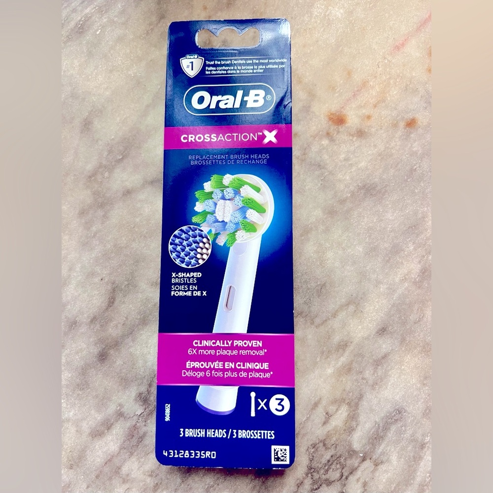 ORAL-B - CROSS-ACTION -X brush heads🪥3-pack